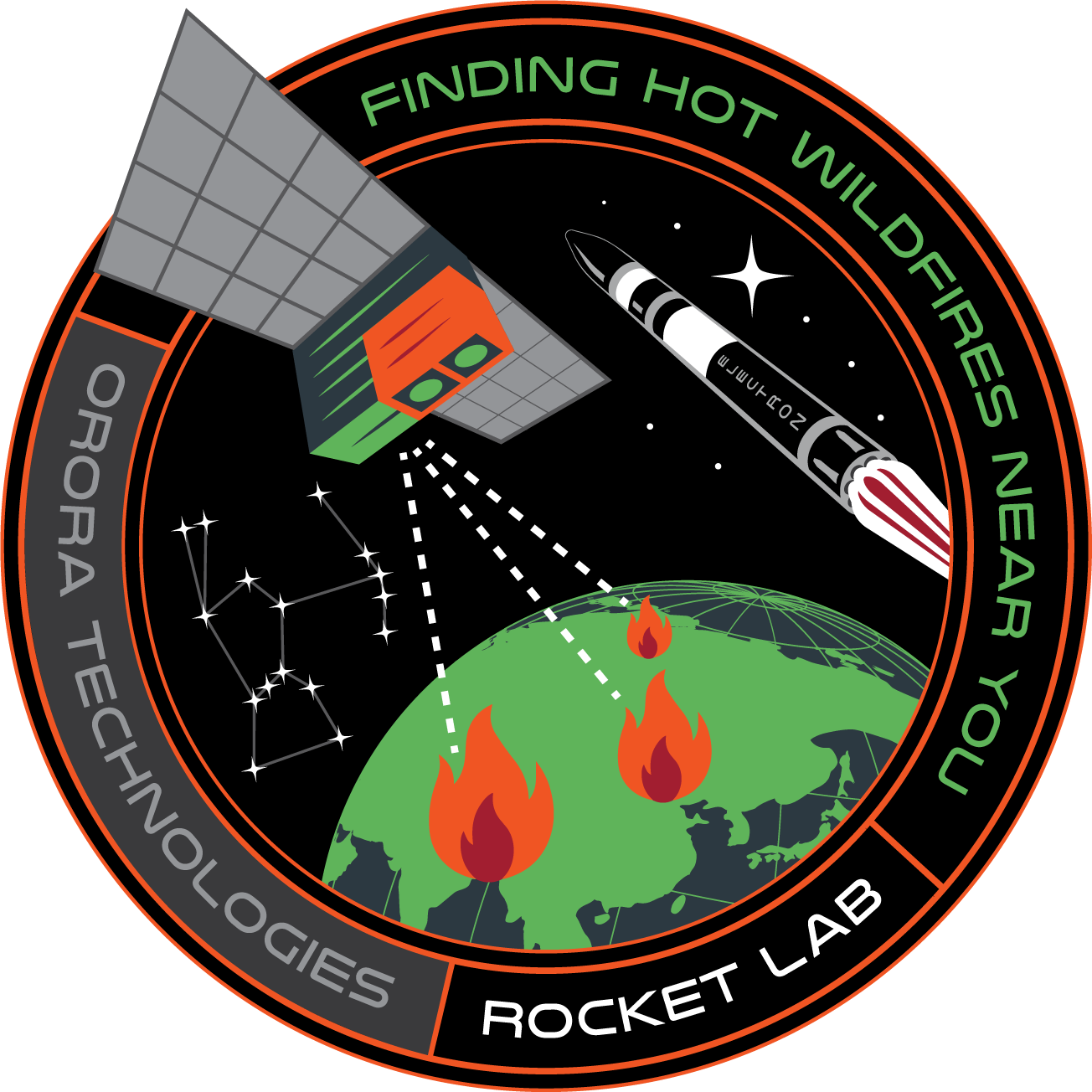 Mission patch Finding Hot Wildfires Near You Mission Patch